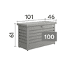 Biohort PaketBox Gr. 100, in 5 Farben, 1010 x 460 x 610 mm