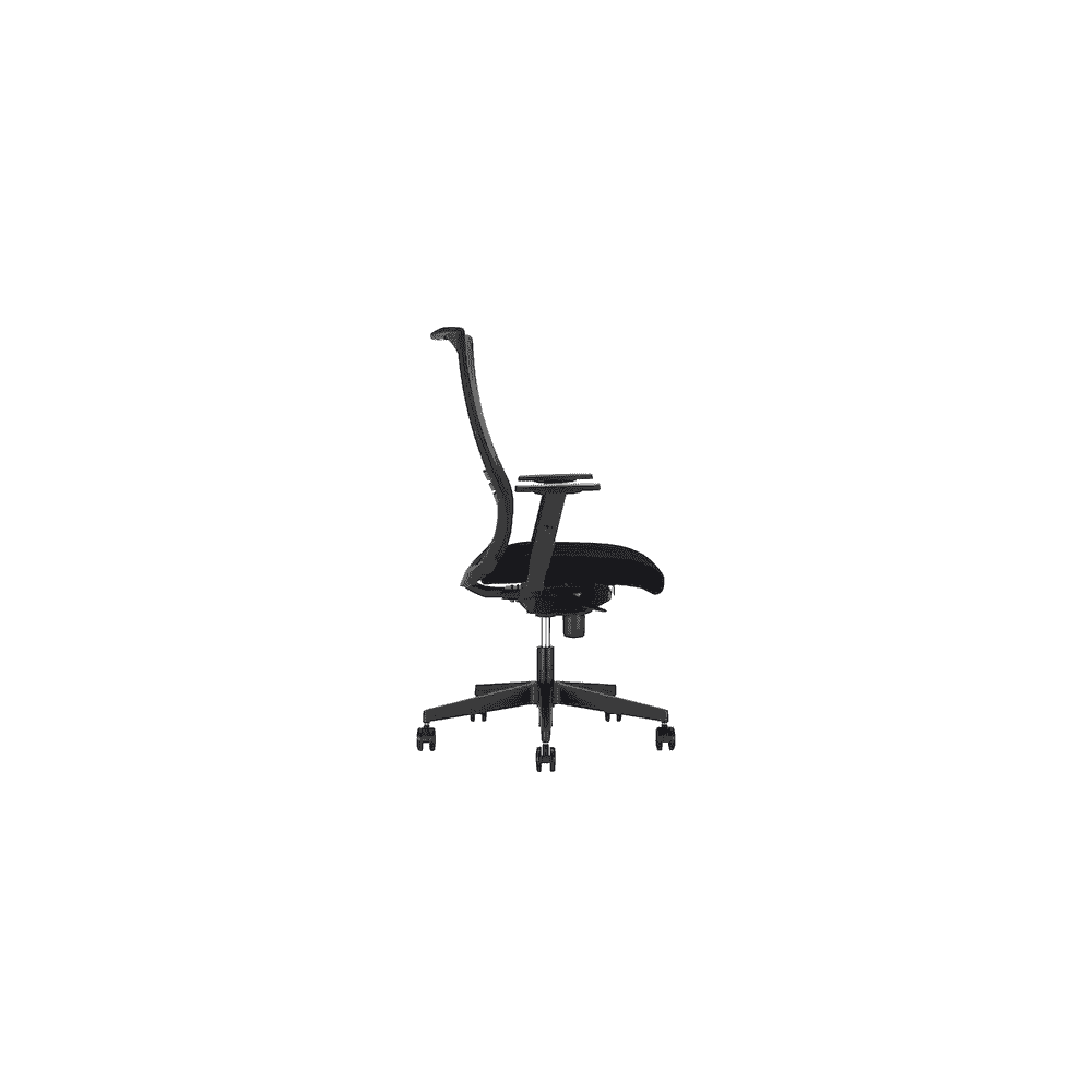 Chaise de bureau Nowy Styl Altum avec dossier en résille, mécanisme synchrone et accoudoirs, noir