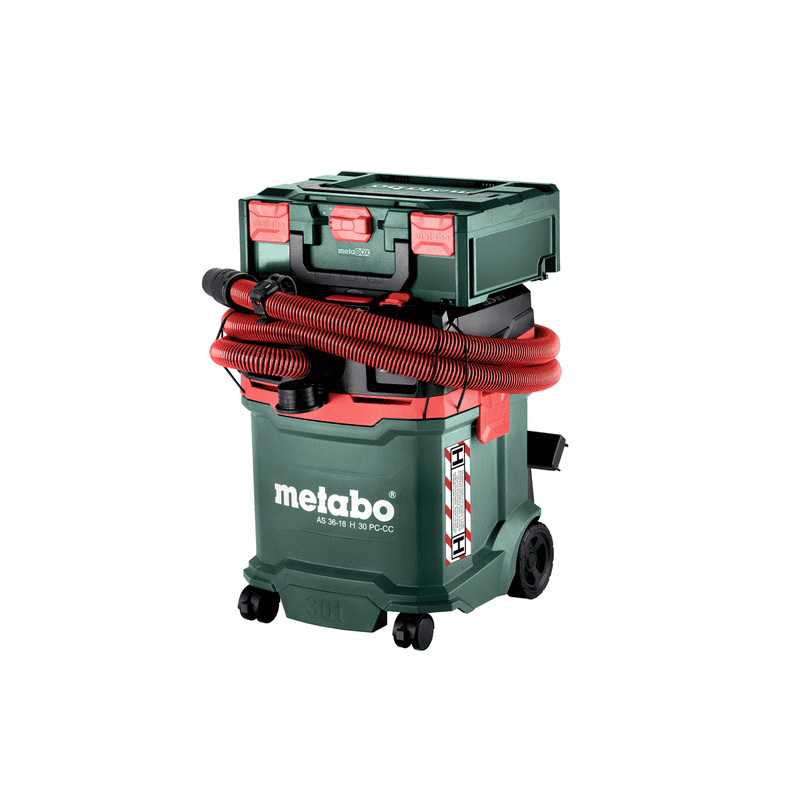 Metabo Aspirateur à batterie AS 36-18 H 30 PC-CC, 18 V avec décolmatage manuel du filtre et CordlessControl