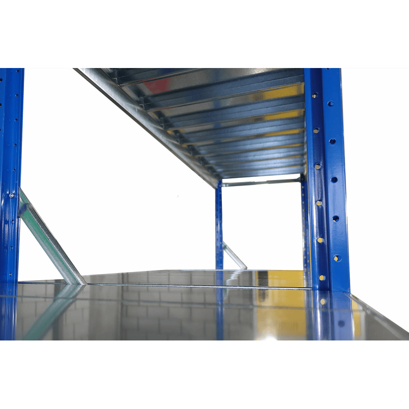 Fachbodenregal Komplettset M50, Gesamttraglast 2800 kg, in zwei Ausführungen