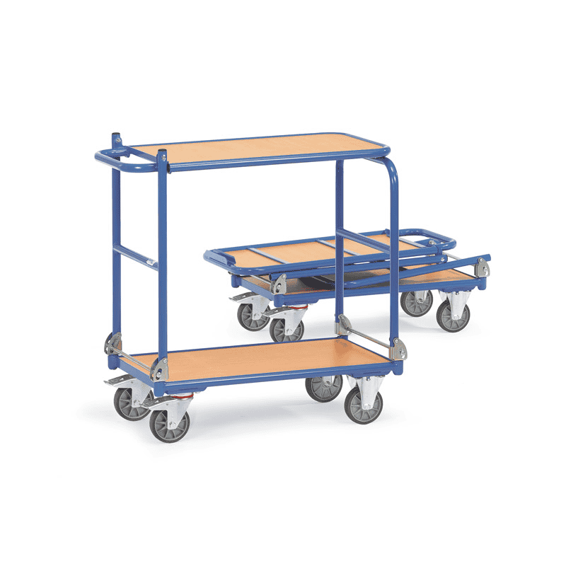 Chariot pliable avec 2 supports pliants et plateformes de table | charge utile 250 kg 