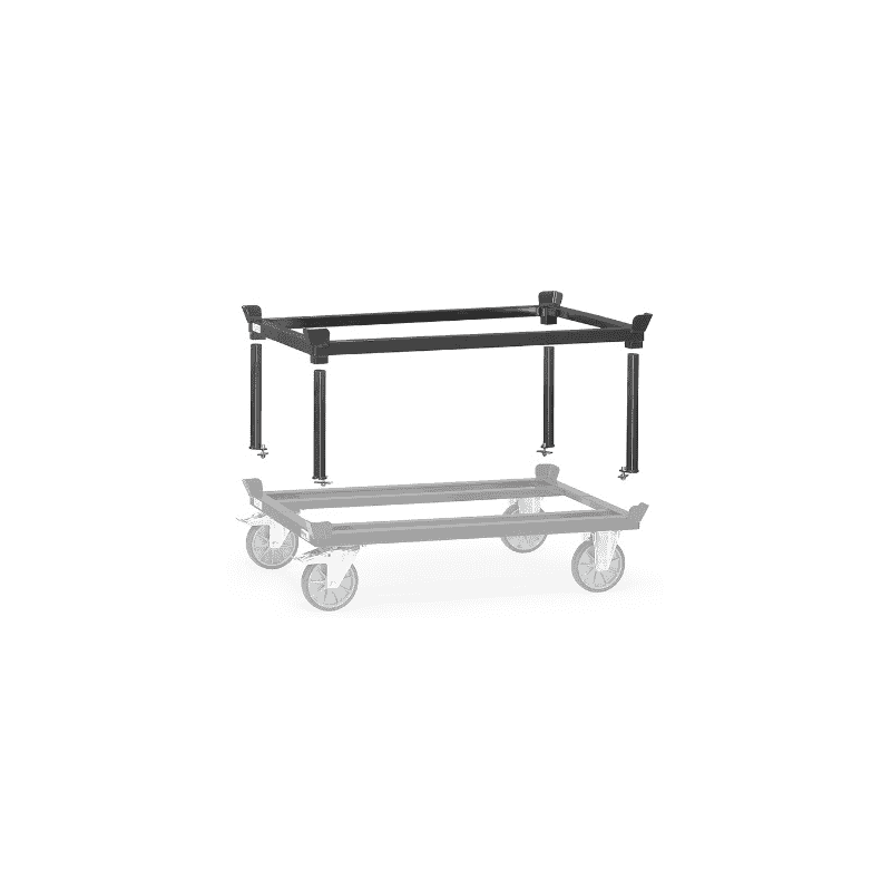 Aufsetzrahmen für Paletten-Fahrgestelle "GREY EDITION", 1255 x 855 x 420 mm