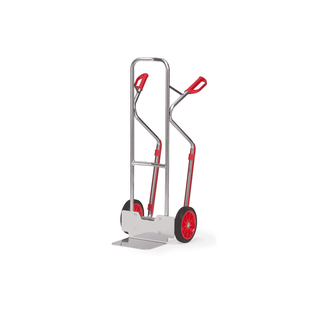 Fetra Diable en aluminium avec patins en plastique, godet standard, capacité de charge 200 kg