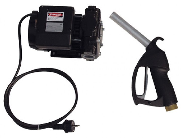 Elektropumpe Diesel Cematic | Komplettset inkl. Saug- und Befüllschlauch, Fassverschraubung und Winkelstück 