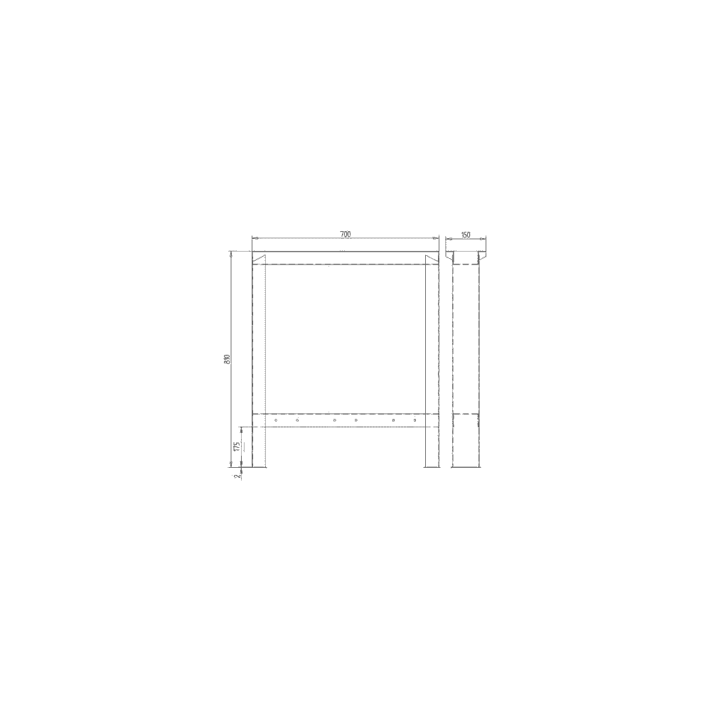Pied de table fixe PROFI