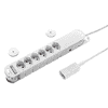 Steffen Steckdosenleiste VARIABL, 6 x T13 Steckdosen, mit Kaltgerätestecker C14 (T113), 3 m Kabel, in 2 Farben