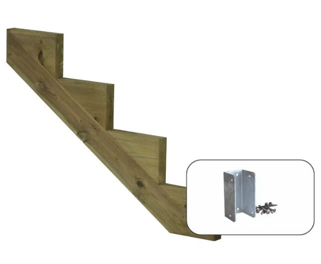 PLUS Limon d'escalier à 34,2°, profondeur de marche 250 mm, disponible en plusieurs versions