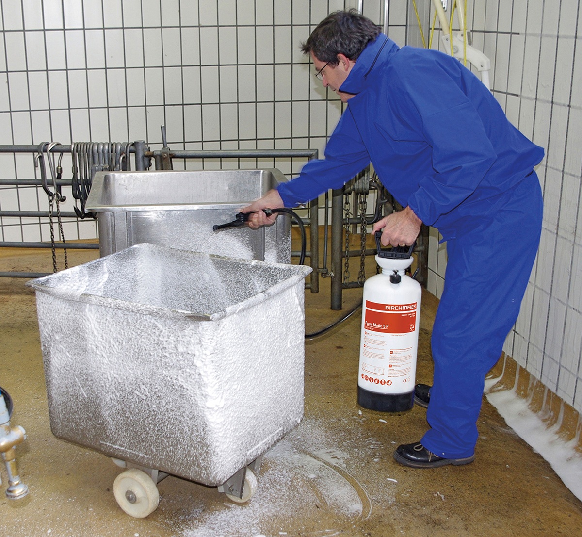 Birchmeier Appareil à mousse à accumulation de pression Foam-Matic 5 P, pour acides, capacité 5 l