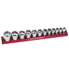 KRAFTWERK PRO LINE Zoll-Stecknuss-Satz MAGALU 3/8", 12-teilig, S2-Qualität, magnetische Aluschiene