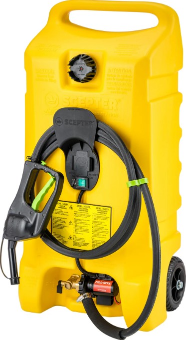 CEMO Chariot à diesel de 53 l avec pompe électrique, 230 V CA / 12 V CC, 20 l/min