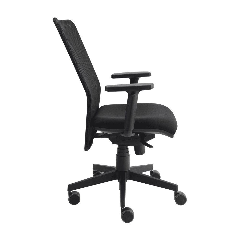 Ergonomischer Bürostuhl Hortensie mit Netzrücken, schwarz, höhenverstellbar, 500 x 450 mm