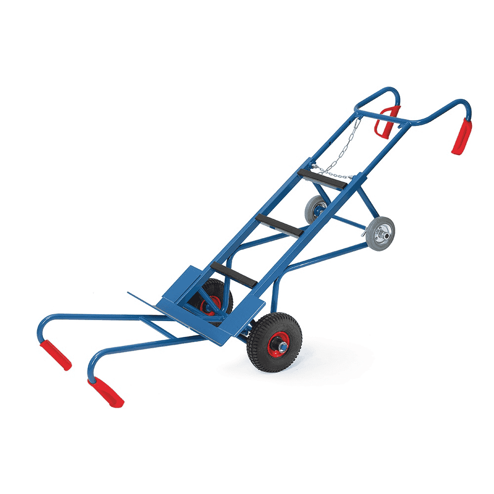 Fetra Diable pour appareils complet avec roues gonflables, capacité de charge 400 kg, LxH 700 x 1300 mm