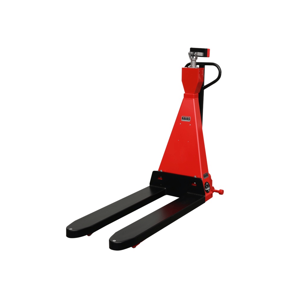 RAVAS Ergo Scissor Lift Scherenhubwagen mit Waage, Tragkraft 1'000 kg, Anzeigeschritt 0,5 - 1 kg, manuell / elektrisch