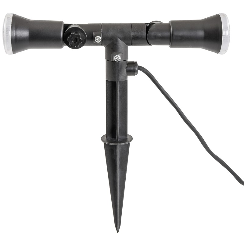 Steffen GardenLine Spot mit 2 x LED-Lampe 5W (10W), 800lm, 4000K, H05RN-F, 3 m Kabel
