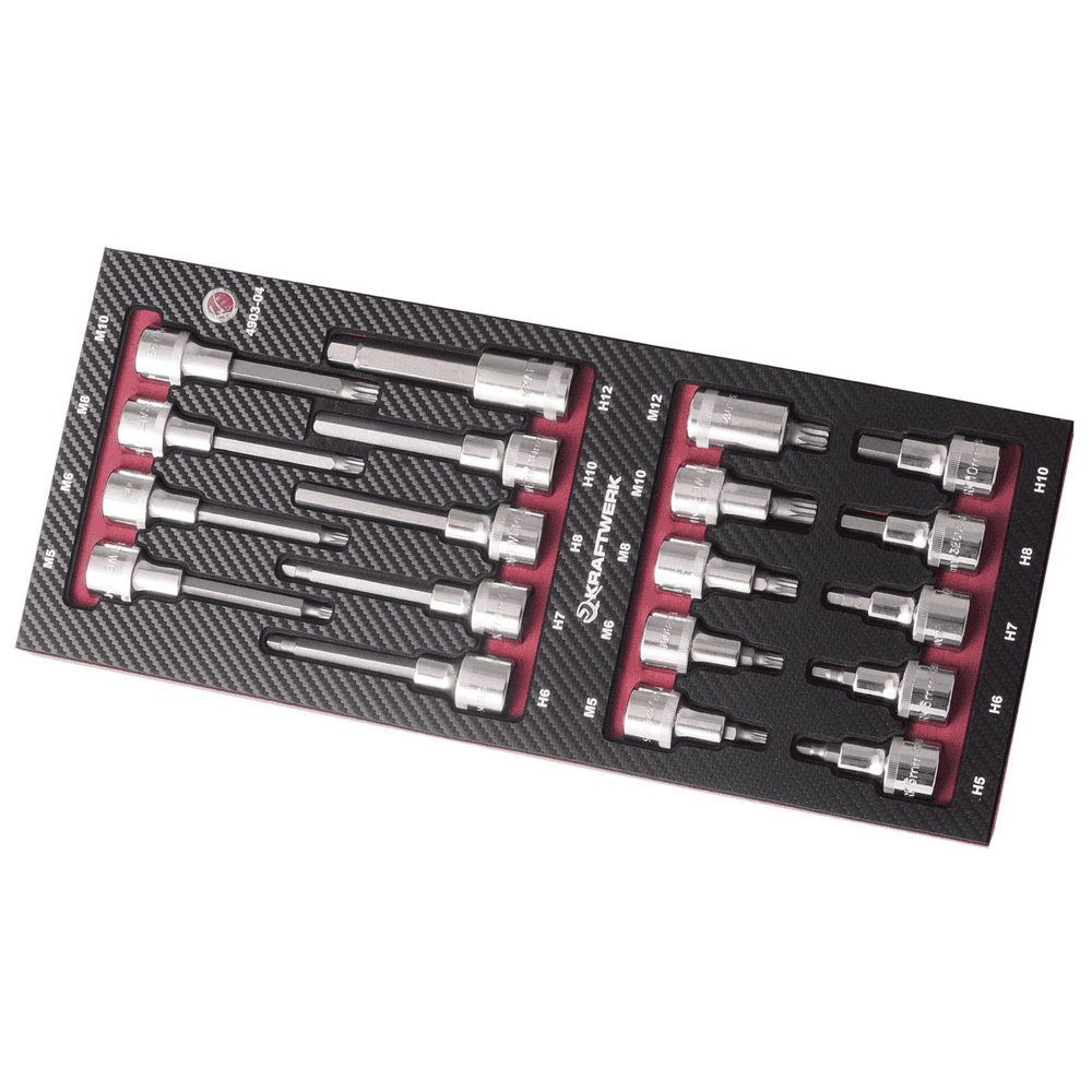 KRAFTWERK PRO-LINE EVA Coffret de douilles 1/2", 19 pièces