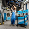Bedrunka+Hirth Mobiler Werkstattwagen maxmobile 2, R 24-16, RAL 7035 mit 6 Schubladen und 1 Seitenblende
