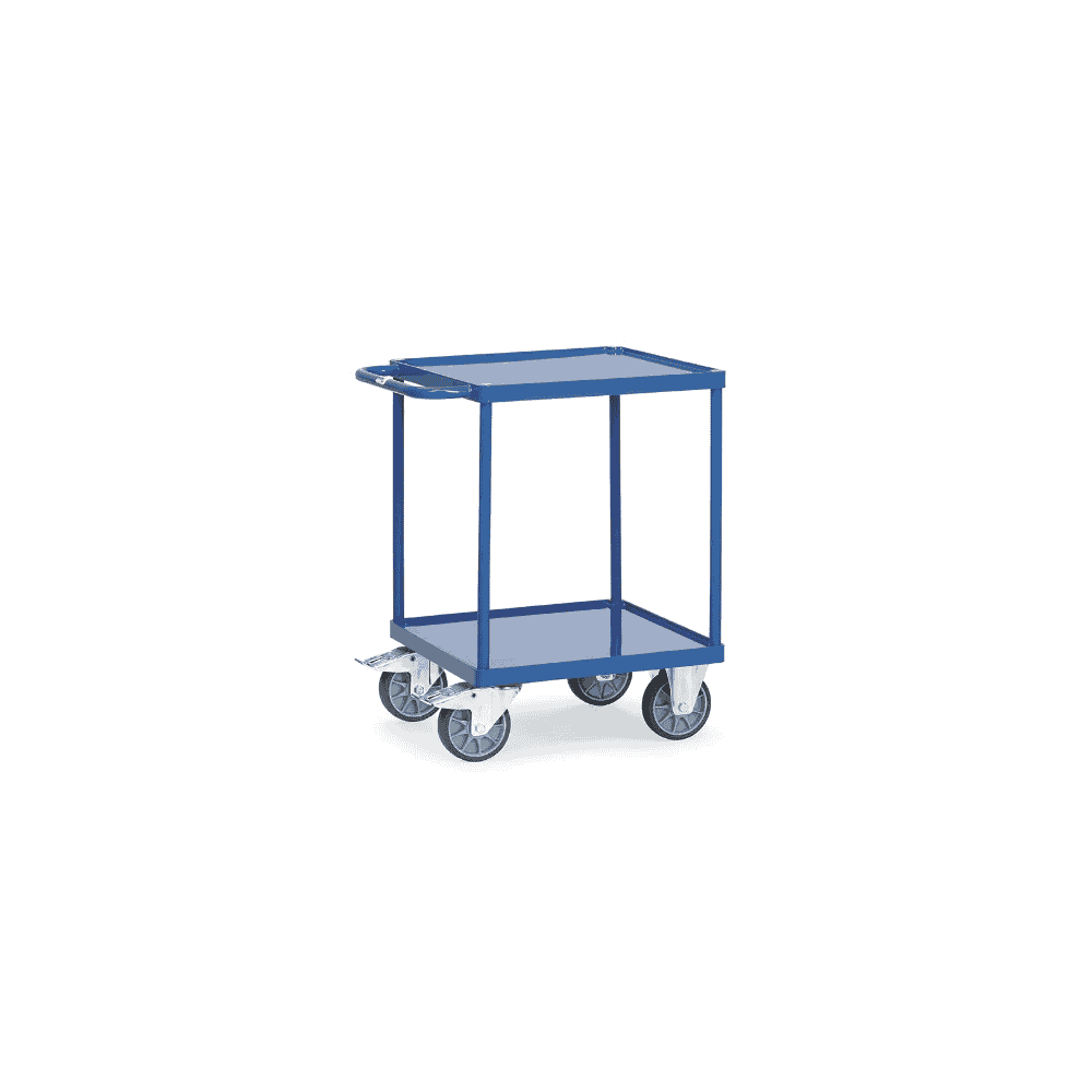Fetra Tischwagen mit Stahlblech-Wannen, Gesamttragkraft 500 kg, 737 x 609 x 860 mm