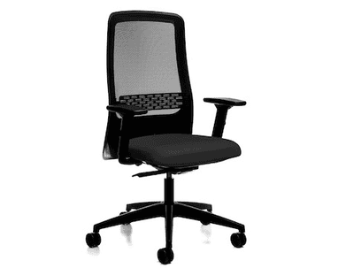 Chaise de bureau Prosedia 172II, dossier haut en résille, noir