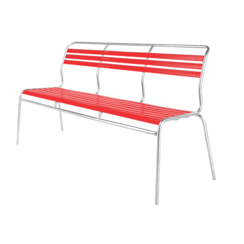Schaffner SÄNTIS banc avec lattes, structure en tube d'acier galvanisé à chaud, disponible en plusieurs versions