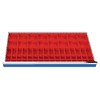 Bacs à petites pièces set 64 pièces, R 48-24, dimension utiles des tiroirs 1200 x 600 mm, en 2 hauteurs de façade