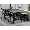 Country table de jardin, trois couleurs, 1770 x 750 x 720 mm