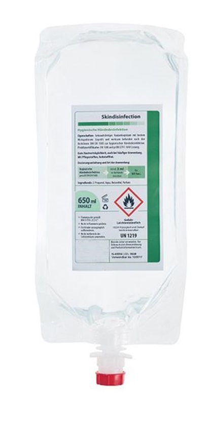 Bedrunka+Hirth Desinfektionsmittel - Nachfüllpack für Händedesinfektion, 650 ml