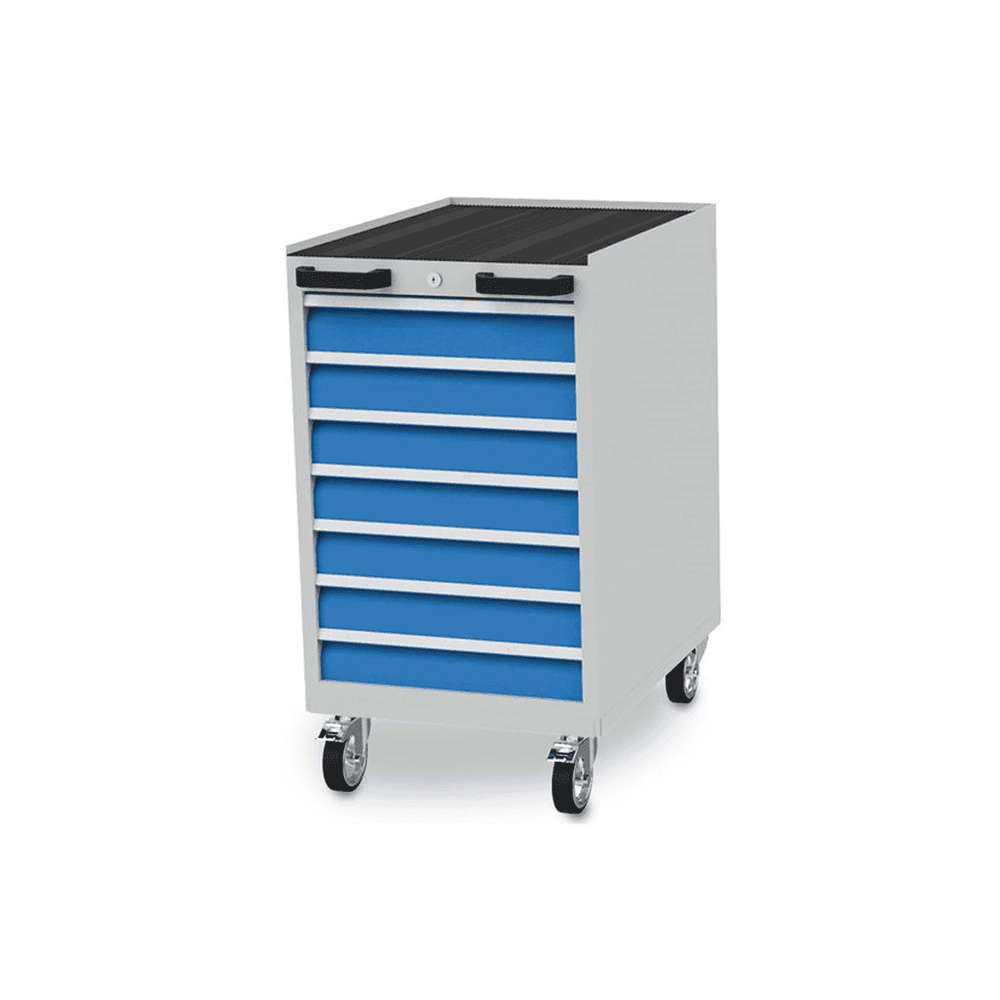 Bedrunka+Hirth Mobiler Schubladenschrank, R 18-24, 7 Schubladen, 555 x 736 x 990 mm
