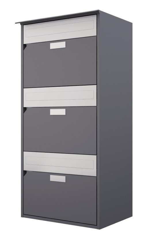 Huber Boîte aux lettres en aluminium à façade plate « Alu 400 », disponible en plusieurs versions