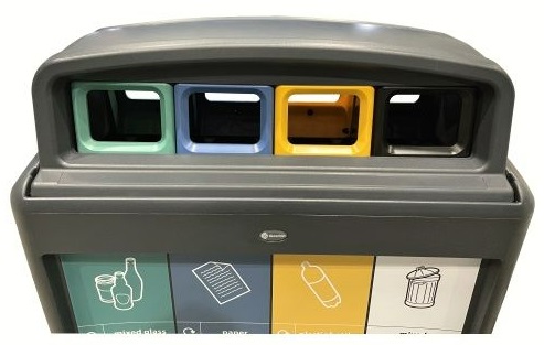 Poubelle Système de tri des déchets en plastique, 956 x 430 x 1074 mm