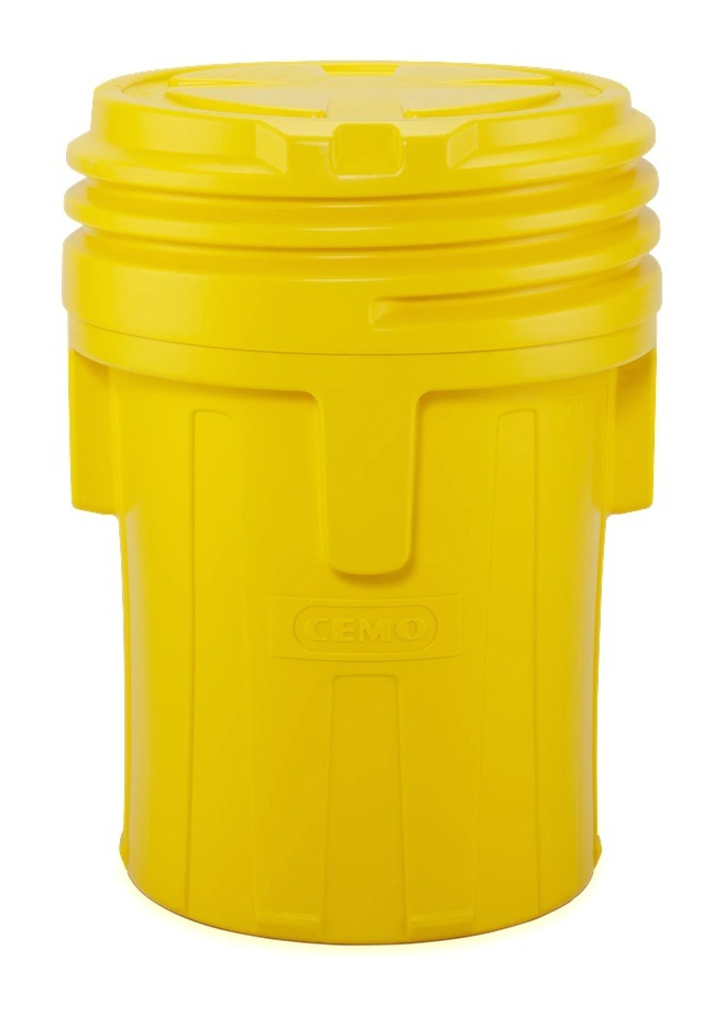 CEMO Fût de sécurité en PE, 350 l, jaune