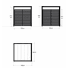 PLUS Pergola Daylife aus Holz, Schwarz RAL 9005, Modell 5, BxTxH 1980 x 1980 x 2180 mm