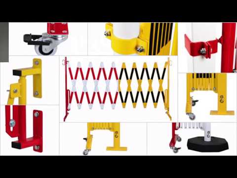 Barriere extensible avec roulettes et fixation mural