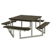 PLUS Ensemble de mobilier de jardin Twist RePlast, noir, disponible en plusieurs modèles