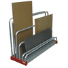Schulte Reststück-Regal verzinkt / rot, 5 Fächer à 50 mm, (HxBxT) 1000 x 480 x 1600 mm