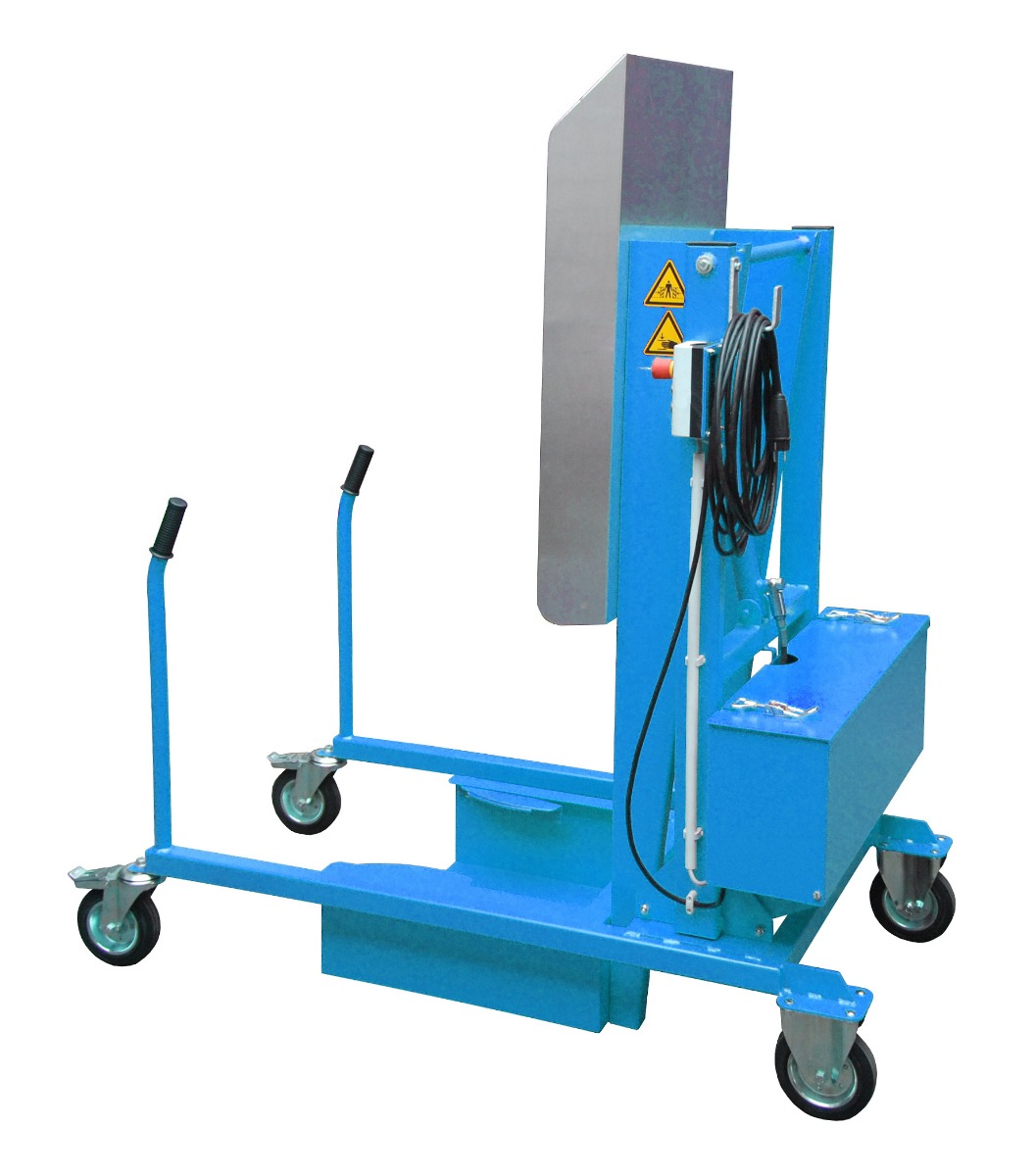 Chariot basculant pour poubelles électrohydraulique, en diverses versions