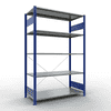Schulte Fachbodenregal, modulares Stecksystem, einseitig nutzbar, RAL 5010 / verzinkt