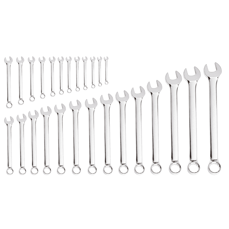 KRAFTWERK Gabelringschlüssel-Satz 5.5–32 mm, 26-teilig, voll verchromt, hochglanzpoliert
