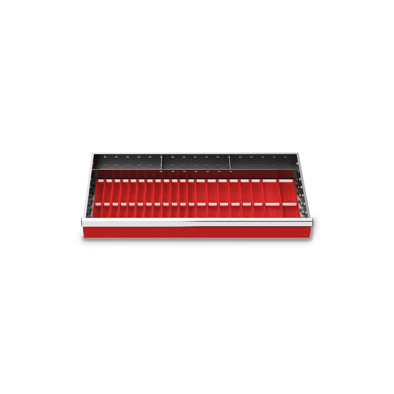 Muldenplatten-Set 47-teilig, R 36-16, Schubladennutzmass 900 x 400 mm, in 2 Blendenhöhen
