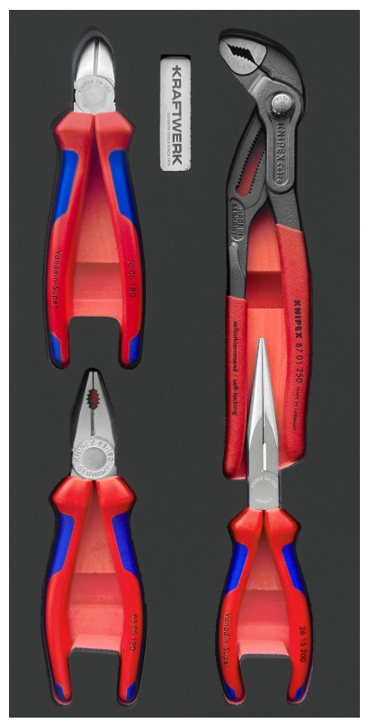 KRAFTWERK PRO LINE EVA KNIPEX Zangen-Einlage, 200 x 400 mm, 4-teilig