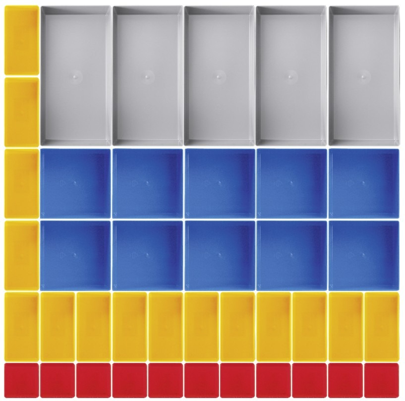 KRAFTWERK MOBILIO PRO Einsatzboxen-Set, 41-teilig, Höhe 63 mm