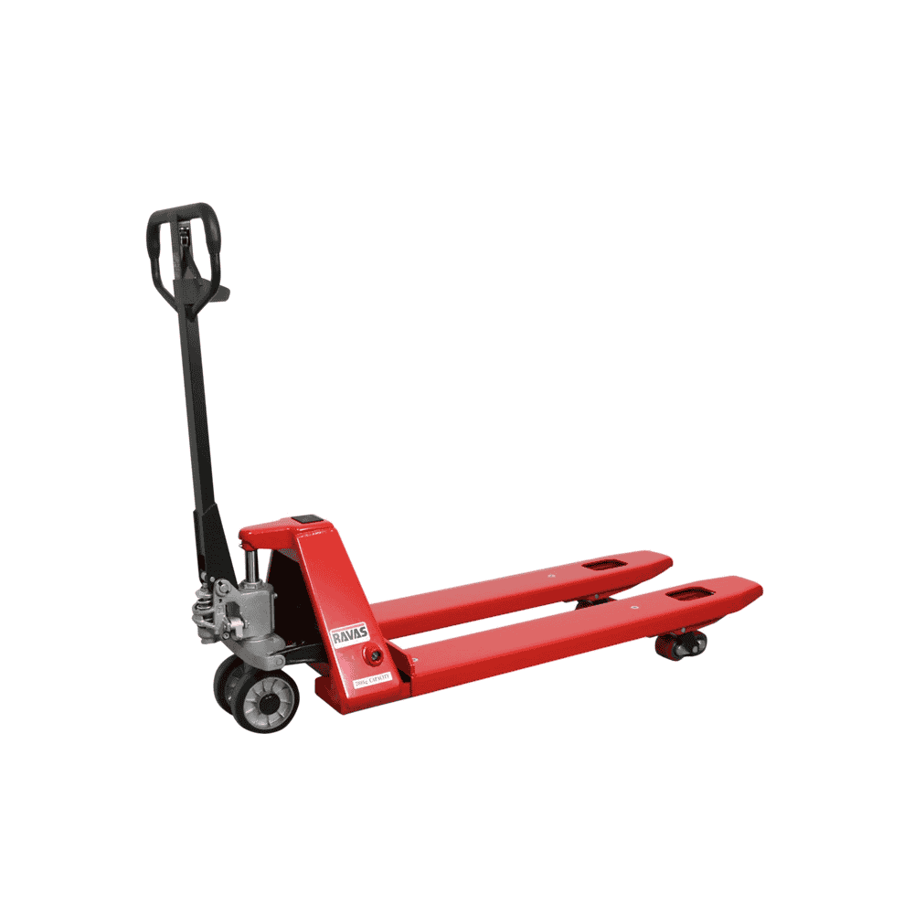 RAVAS Handhubwagen iPT Essential / Palettrolli mit Waage, Tragkraft 2000 kg, Anzeigeschritt 0,5 - 1 kg