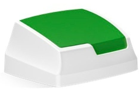 Couvercle en plastique avec clapet pour poubelle AtlaXflip 25 litres, disponible en plusieurs couleurs
