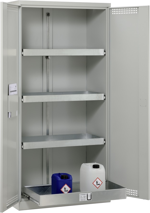 Armoire huiles, tiroirs coulissants