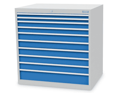 Bedrunka+Hirth Schubladenschrank, Tiefe 736 mm, R 36-24, Schubladenanzahl 10