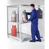 Bereitschaftslager für 6 - 12 Gasflaschen technischer Gase