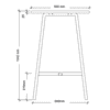 Besprechungs-Stehtisch Loris, 1750 x 680 x 1042 mm, in 2 Farben-Asteiche