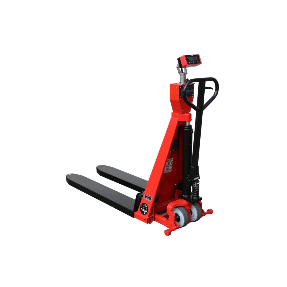 RAVAS Ergo Scissor Lift Scherenhubwagen mit Waage, Tragkraft 1'000 kg, Anzeigeschritt 0,5 - 1 kg, manuell / elektrisch