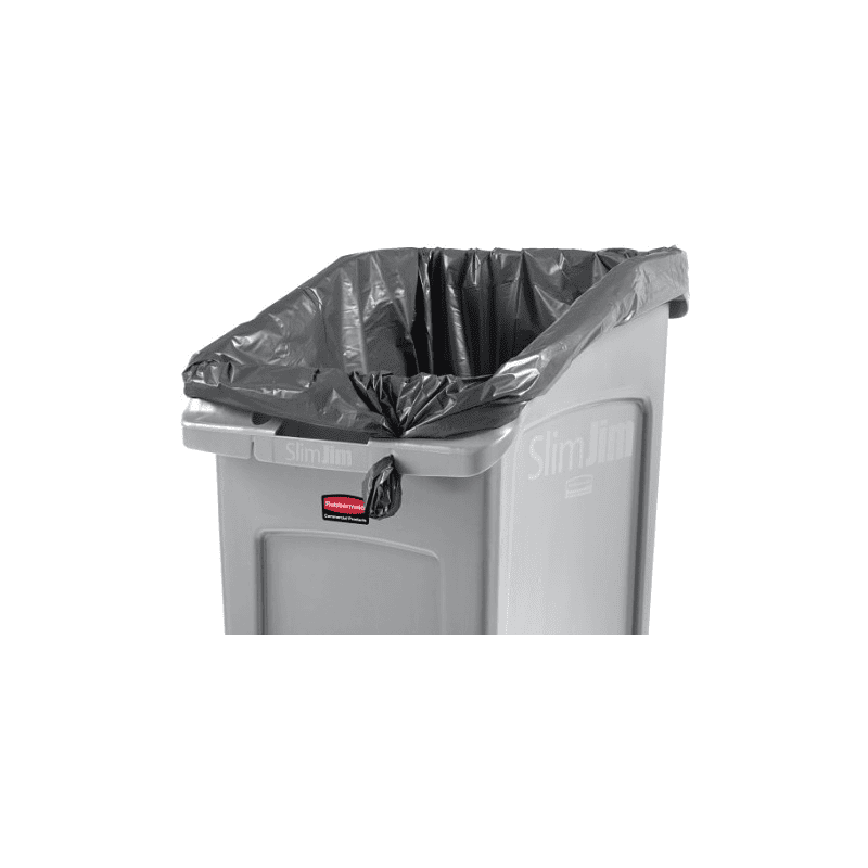 Poubelle Slim Jim sous le comptoir, gris, capacité 87 litres, 560 x 400 x 762 mm