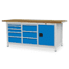 Bedrunka+Hirth Kastenwerkbank R 18-24, mit Flügeltüre und Schubladenanzahl 8, 2000 x 750 mm