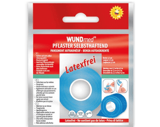 Pansement cohésif, WUNDmed, 02-092, bleu, 2,5 - 4,5 m x 25 mm
